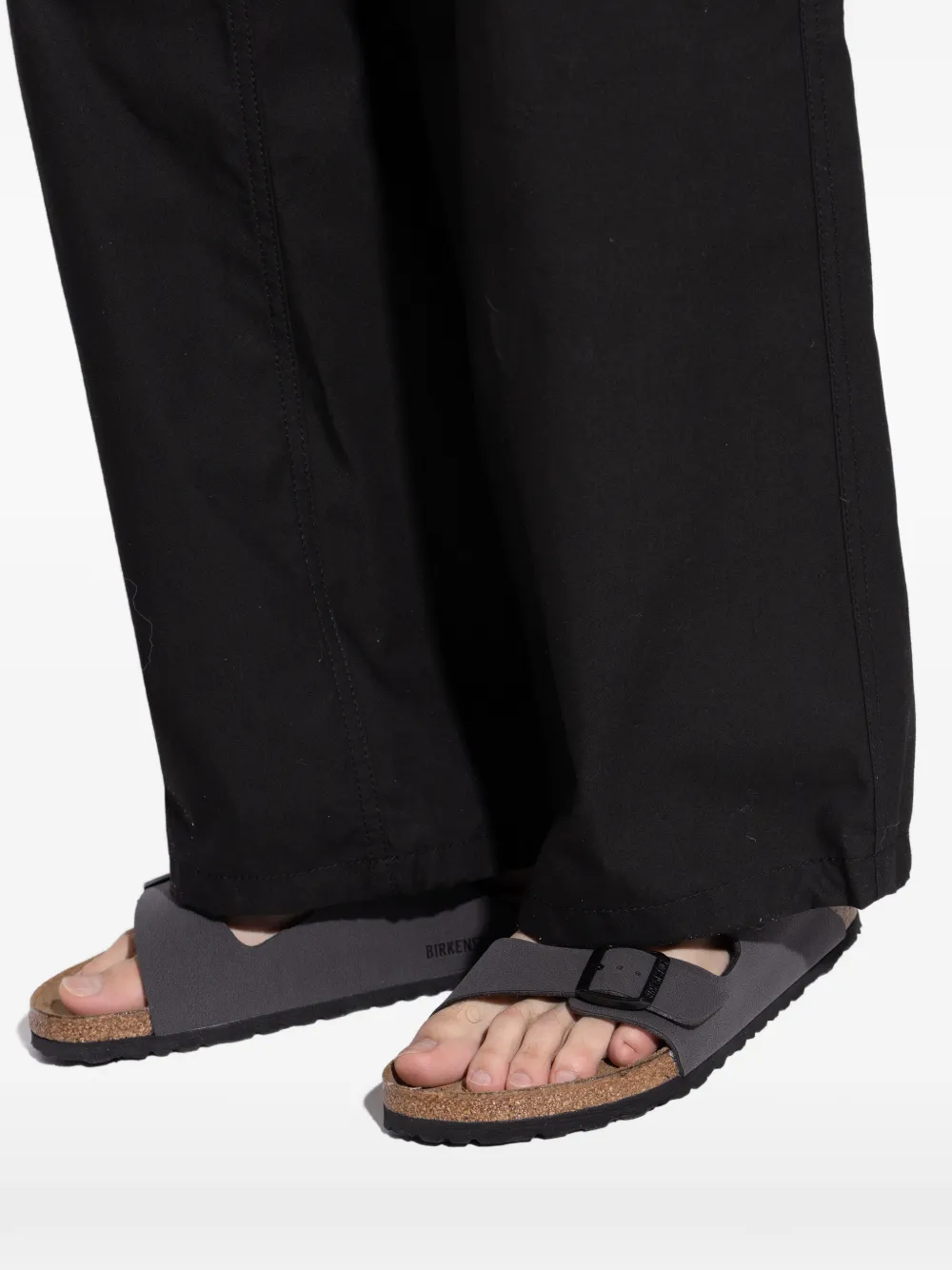 Birkenstock Arizona sandalen met gesp Grijs