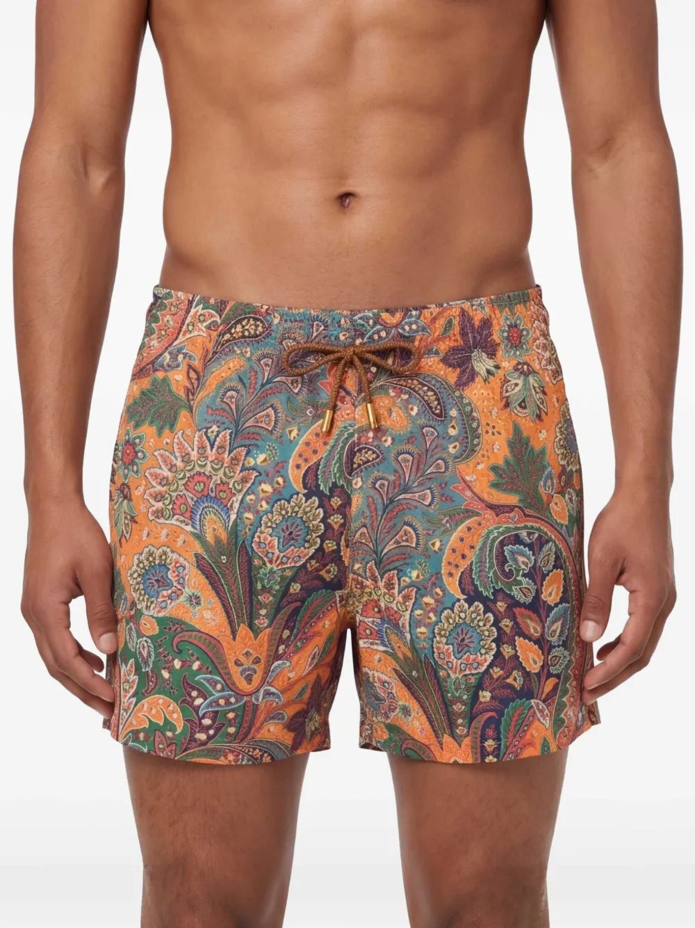ETRO Zwembroek met paisley-print en trekkoord Oranje
