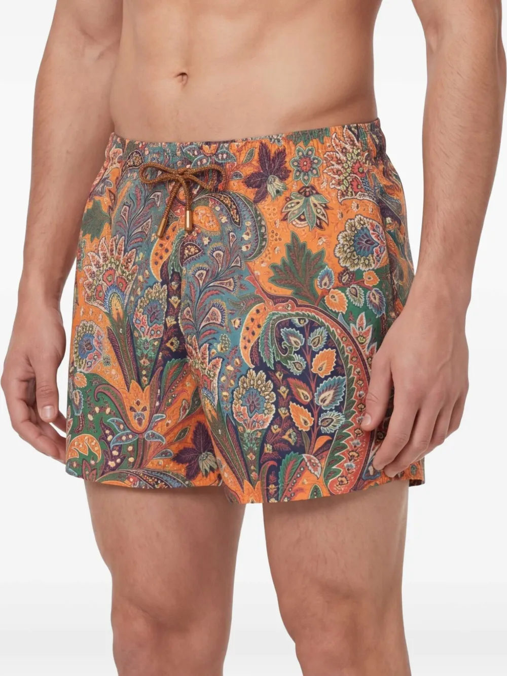 ETRO Zwembroek met paisley-print en trekkoord Oranje