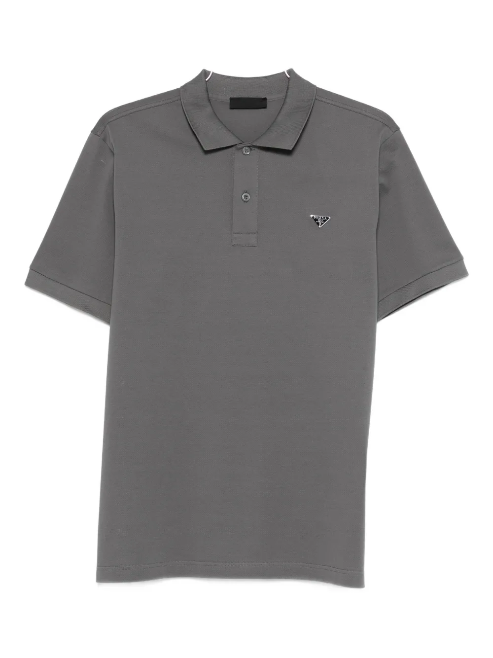 Prada chest-logo polo shirt - Grigio