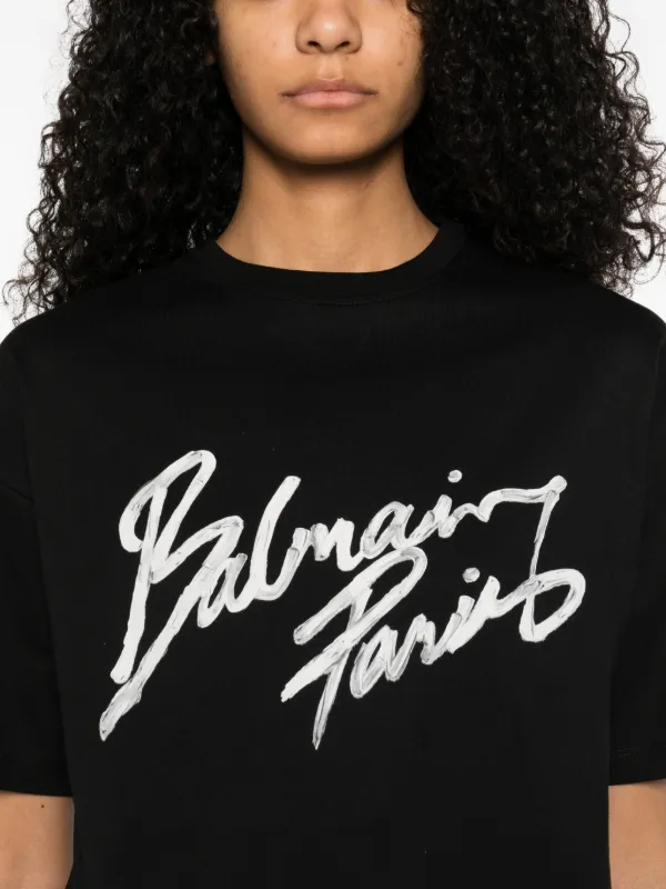 Balmain graphic-print t-shirt | Black | FARFETCH