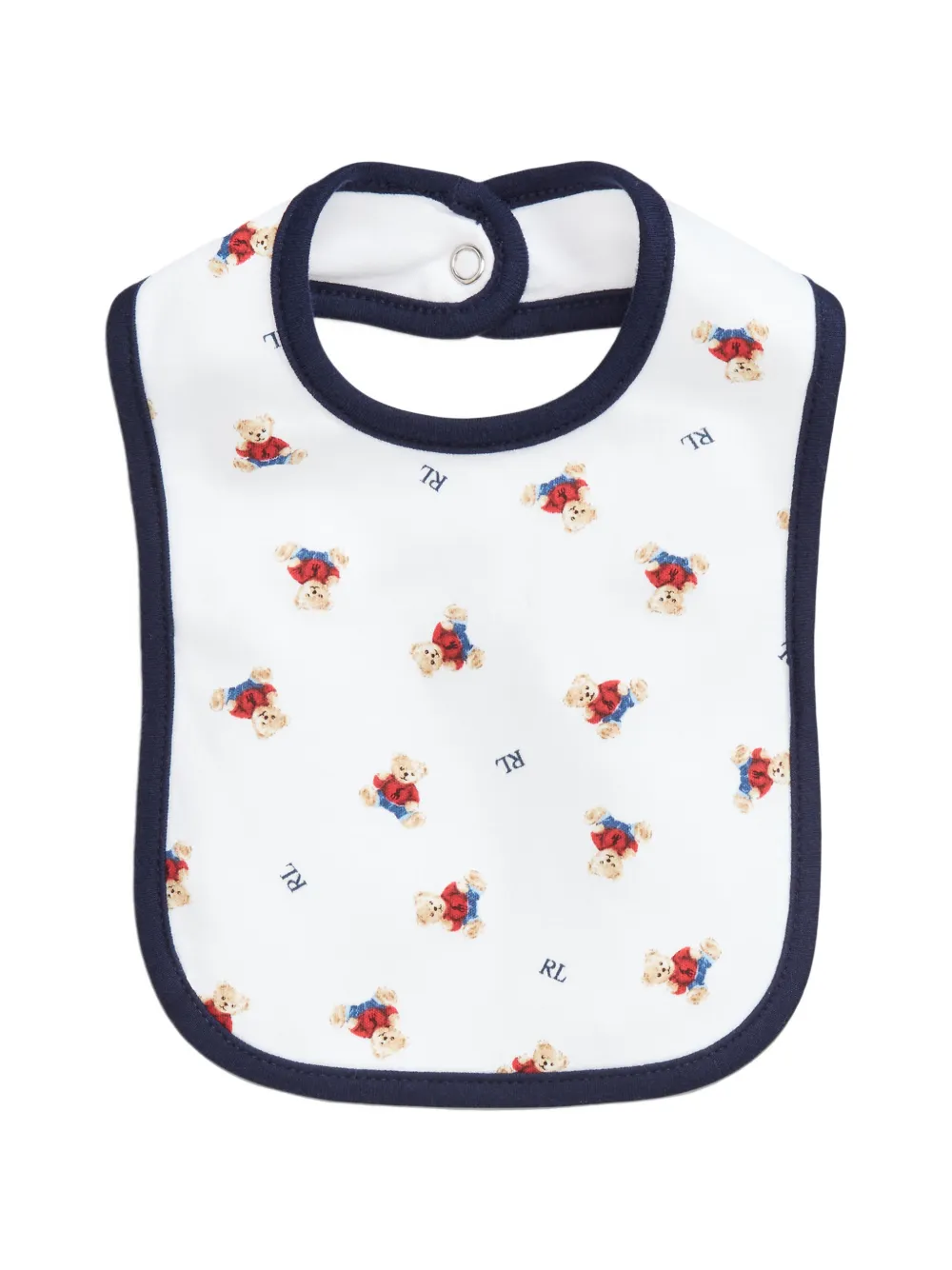 POLO RALPH LAUREN KIDS bear-print bib - Bianco