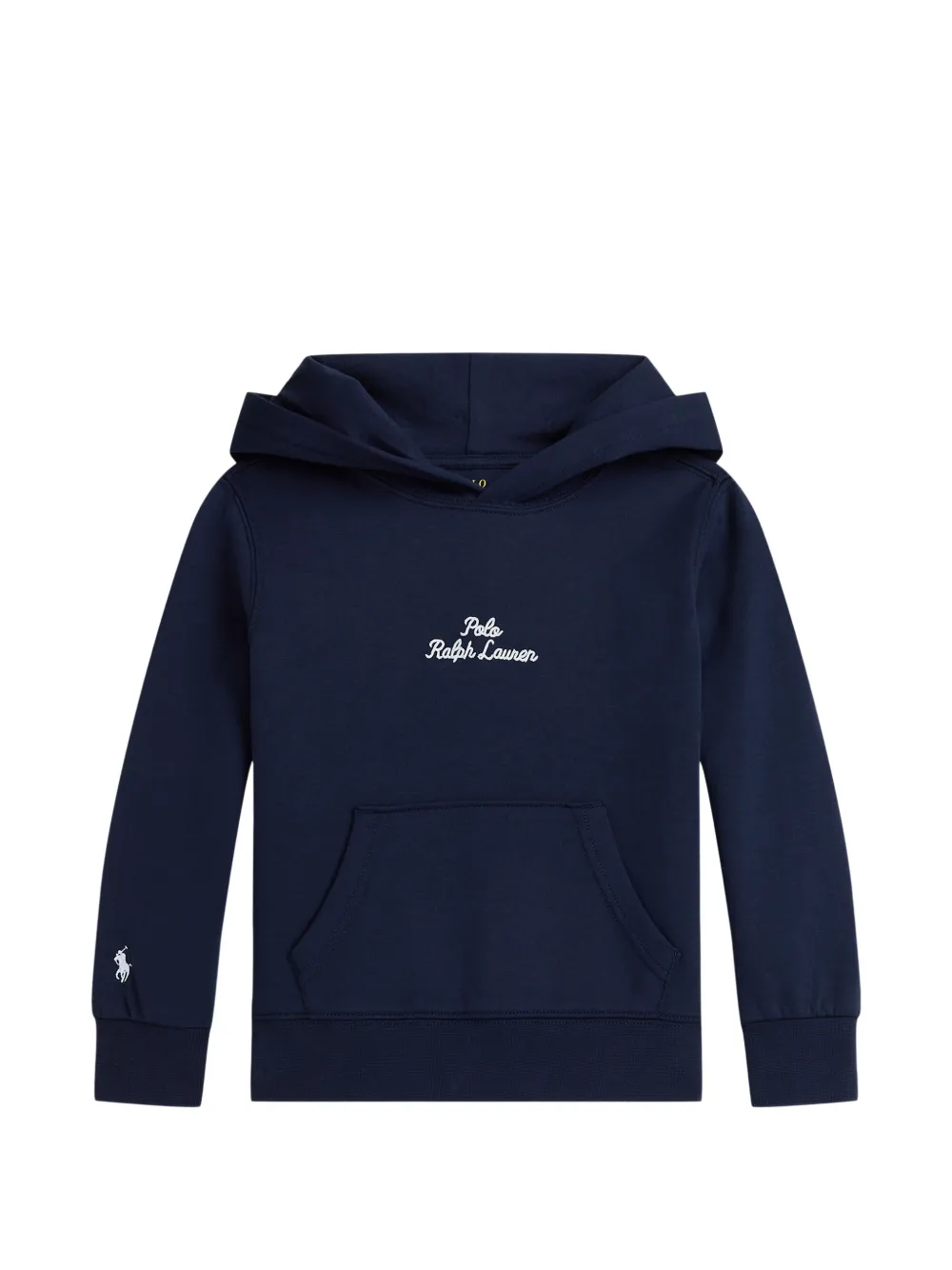 POLO RALPH LAUREN KIDS logo-embroidered hoodie - Blu