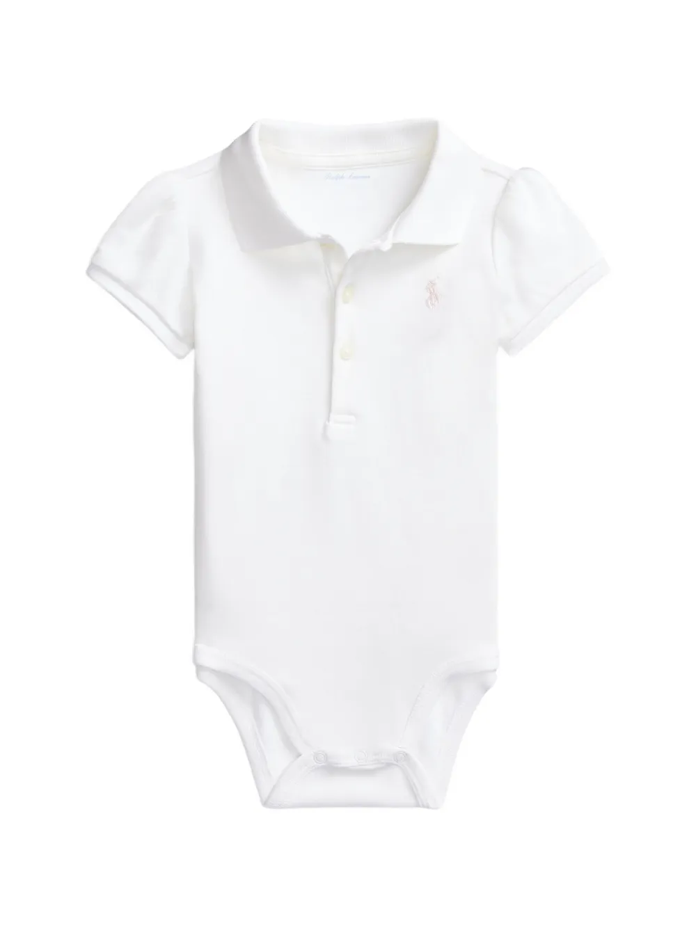 POLO RALPH LAUREN KIDS puff-sleeve babygrow - Bianco