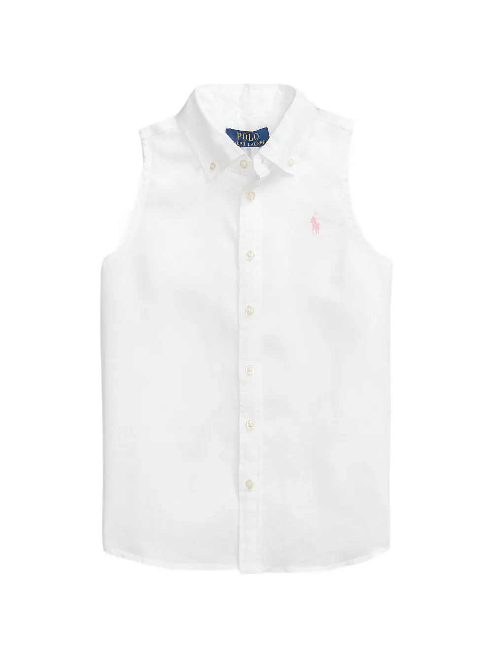 POLO RALPH LAUREN KIDS sleeveless button-down shirt - Weiß