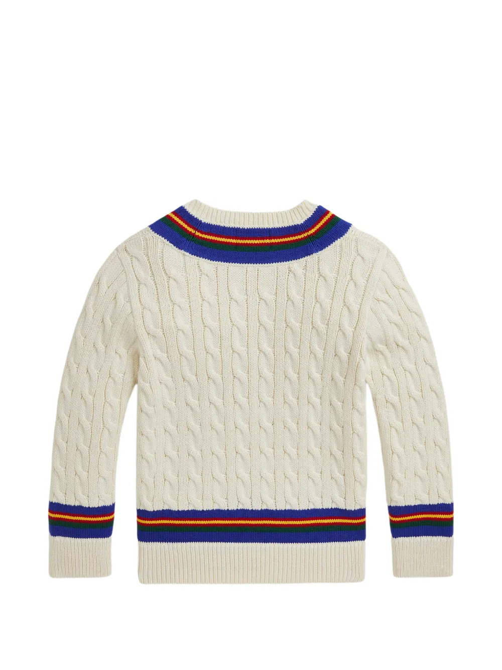 POLO RALPH LAUREN KIDS The Iconic Cricket kabelgebreide trui Beige