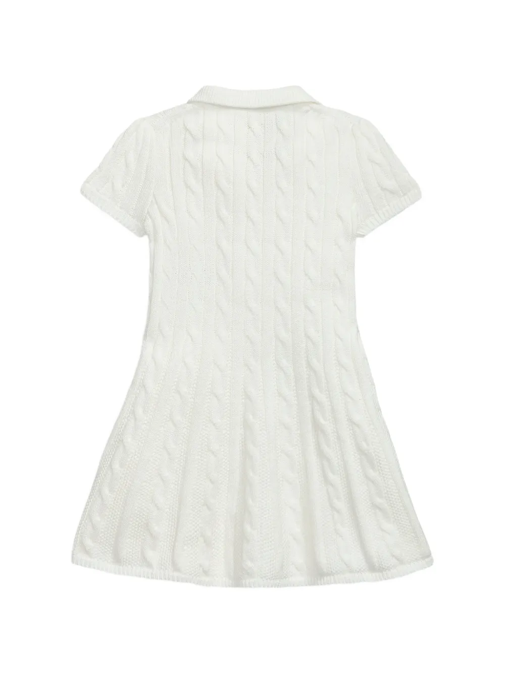 POLO RALPH LAUREN KIDS Kabelgebreide polojurk Wit