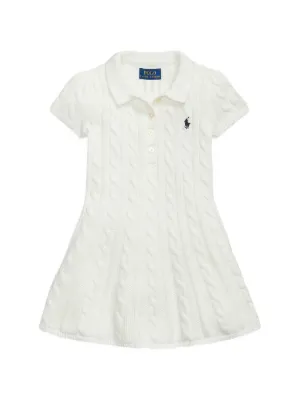 POLO RALPH LAUREN KIDS cable-knit Polo Dress | White | FARFETCH OM POLO RALPH LAUREN KIDS cable-knit Polo Dress | White | FARFETCH OM