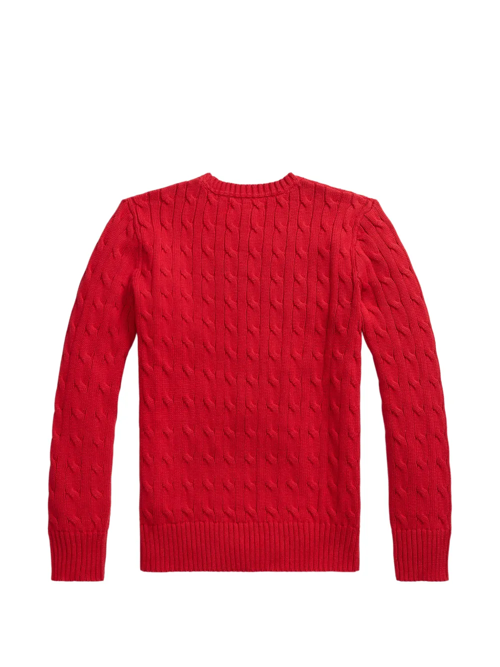 POLO RALPH LAUREN KIDS Kabelgebreide trui met geborduurd logo Rood