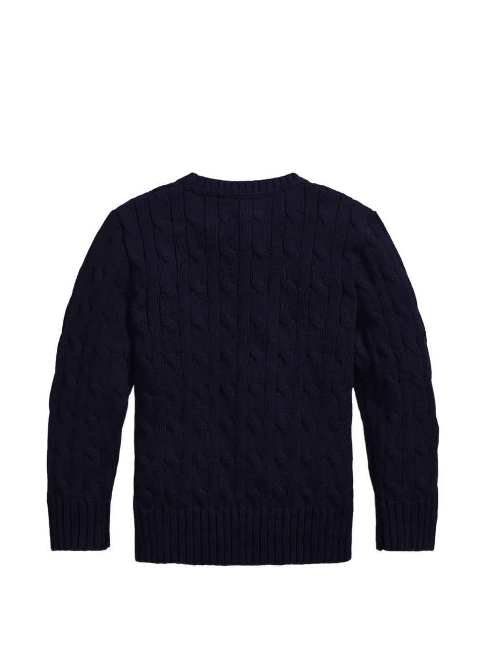 POLO RALPH LAUREN KIDS Kabelgebreide trui met geborduurd logo Blauw