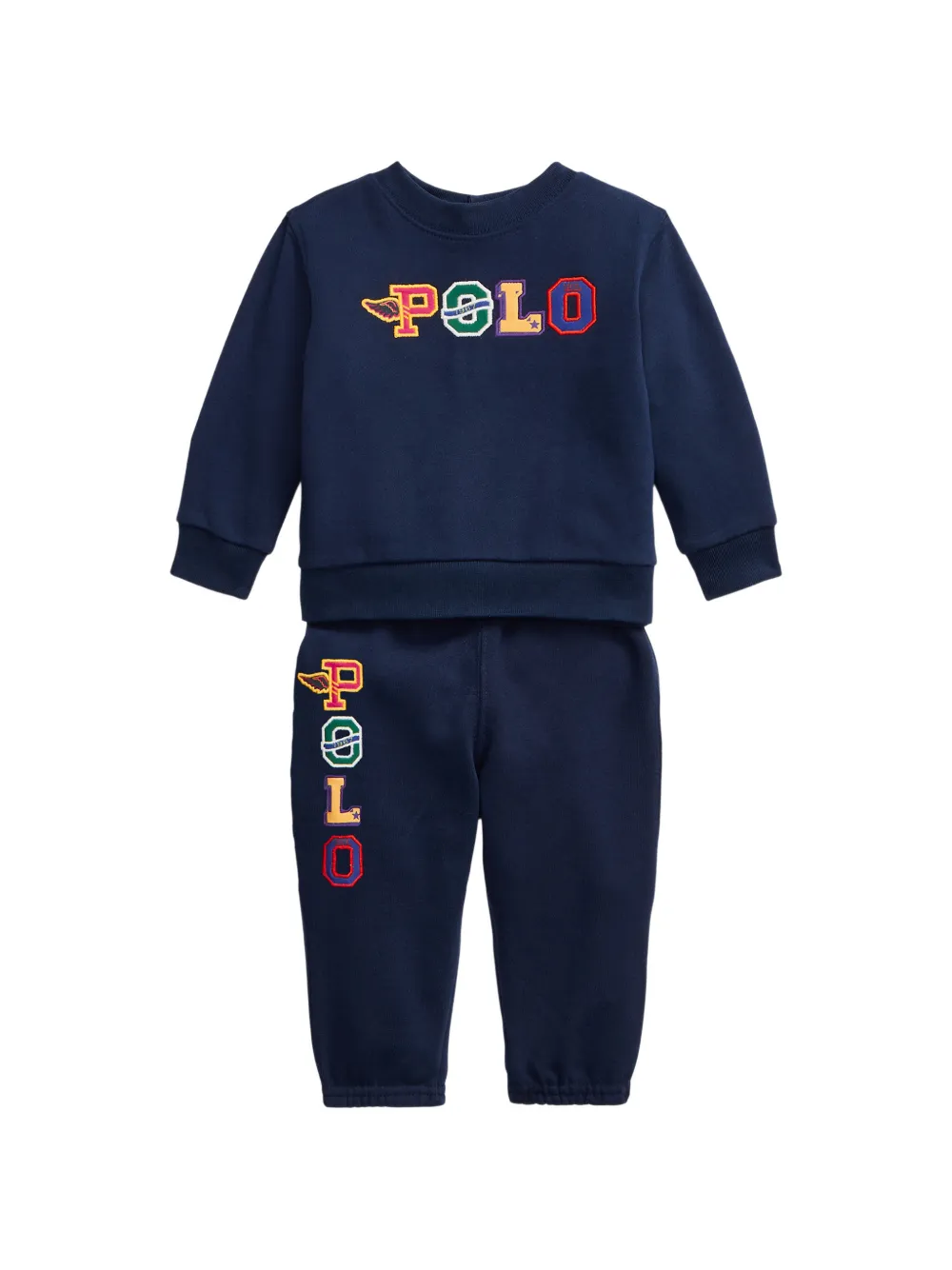 POLO RALPH LAUREN KIDS appliqué babywear (set of two) - Blu
