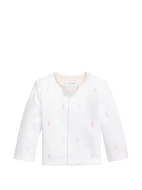 POLO RALPH LAUREN KIDS Pony-embroidered reversible cardigan