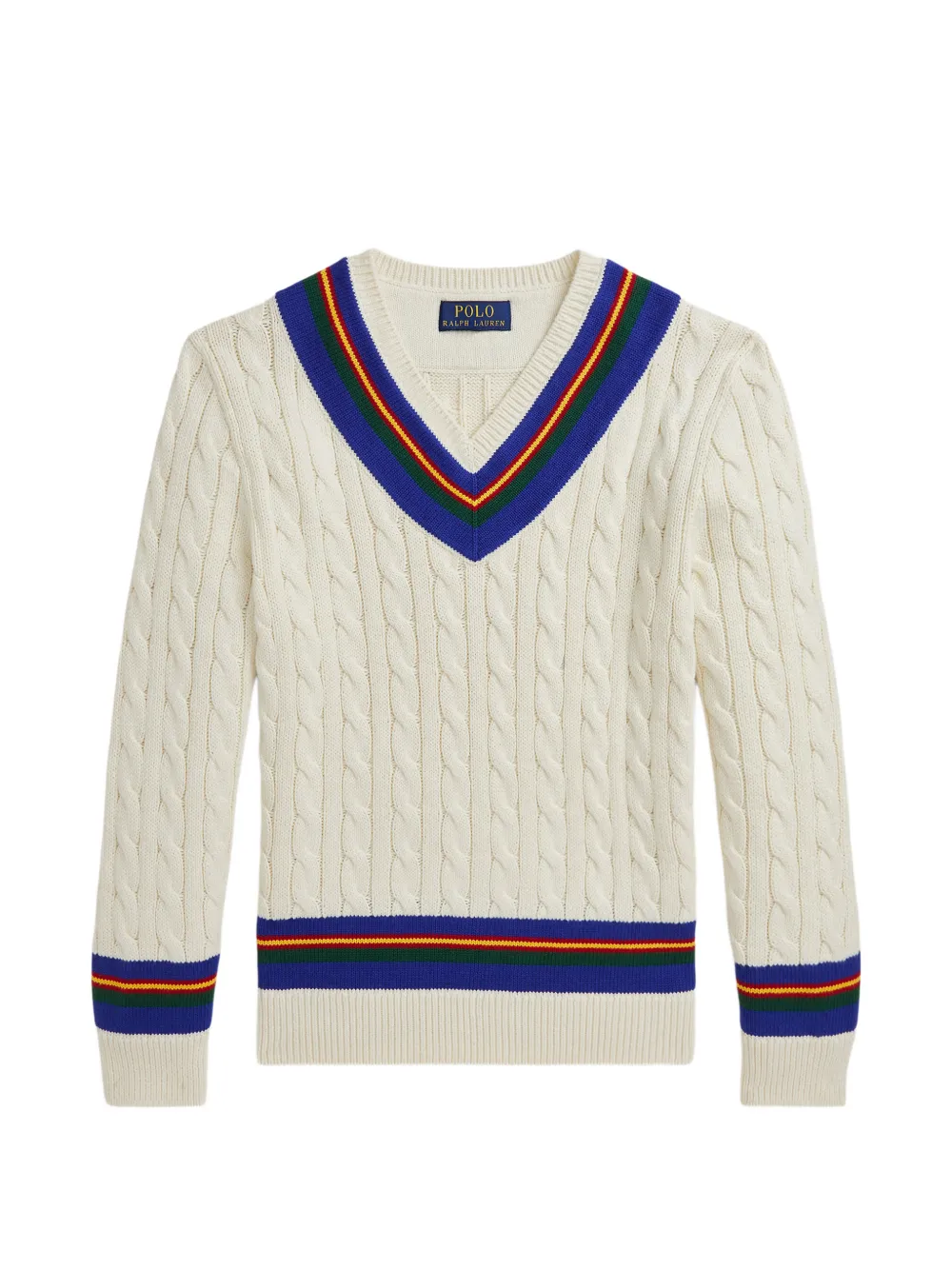 POLO RALPH LAUREN KIDS The Iconic Cricket cable-knit sweater - Toni neutri