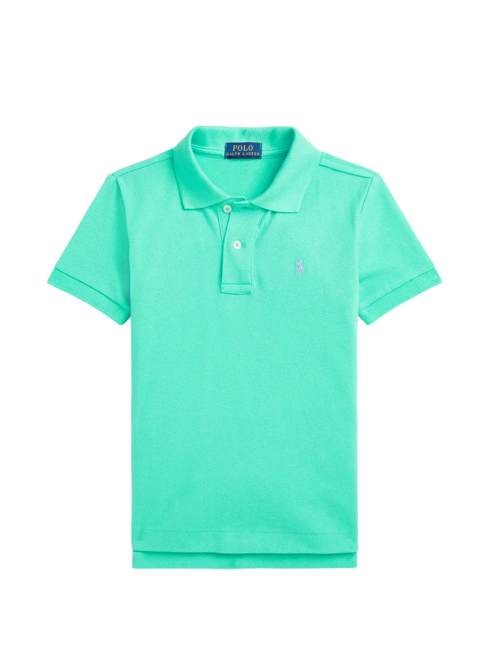 POLO RALPH LAUREN KIDS logo-embroidered cotton-pique polo shirt - Verde