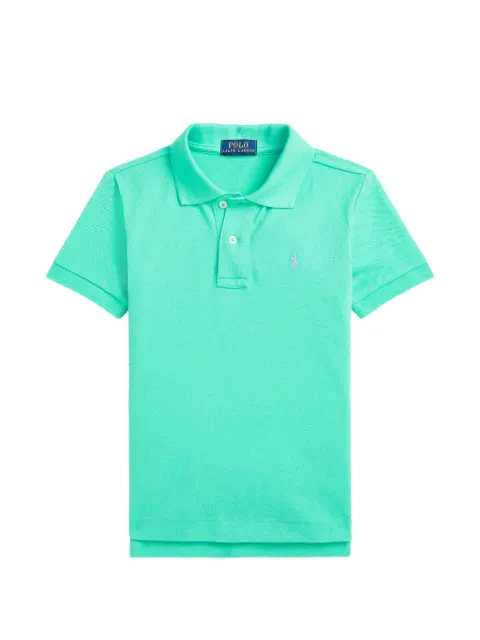 POLO RALPH LAUREN KIDS logo-embroidered cotton-pique polo shirt