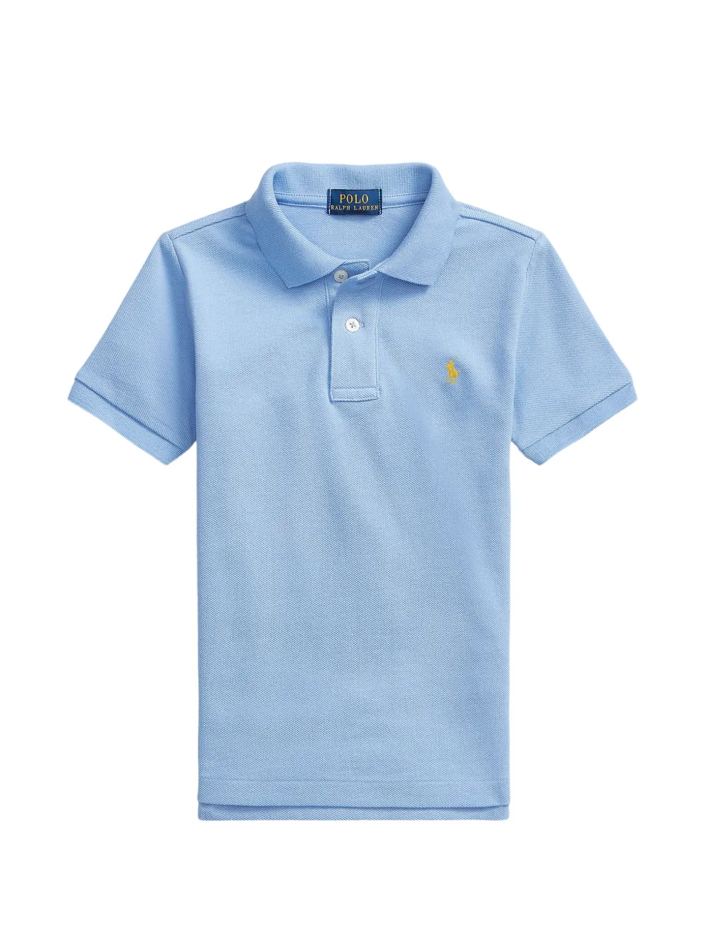 POLO RALPH LAUREN KIDS logo-embroidered cotton-piqué polo shirt - Blu