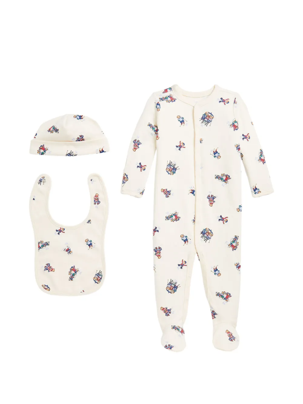 POLO RALPH LAUREN KIDS graphic-print pyjama set - Nude