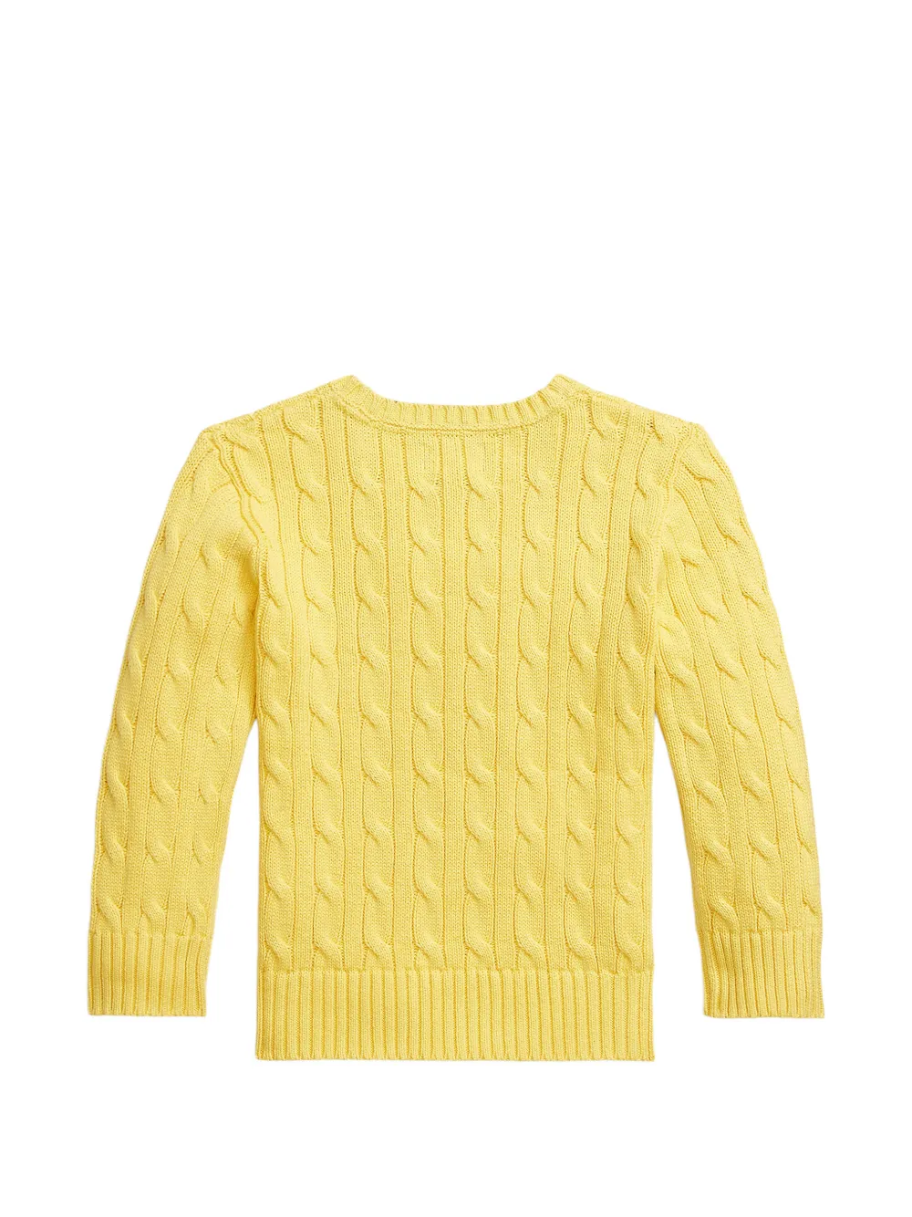 POLO RALPH LAUREN KIDS Kabelgebreide trui met geborduurd logo Geel