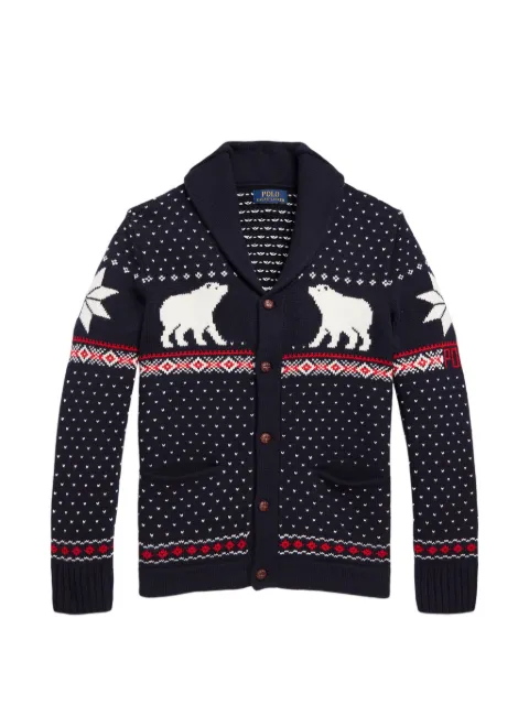 POLO RALPH LAUREN KIDS patterned-print cardigan