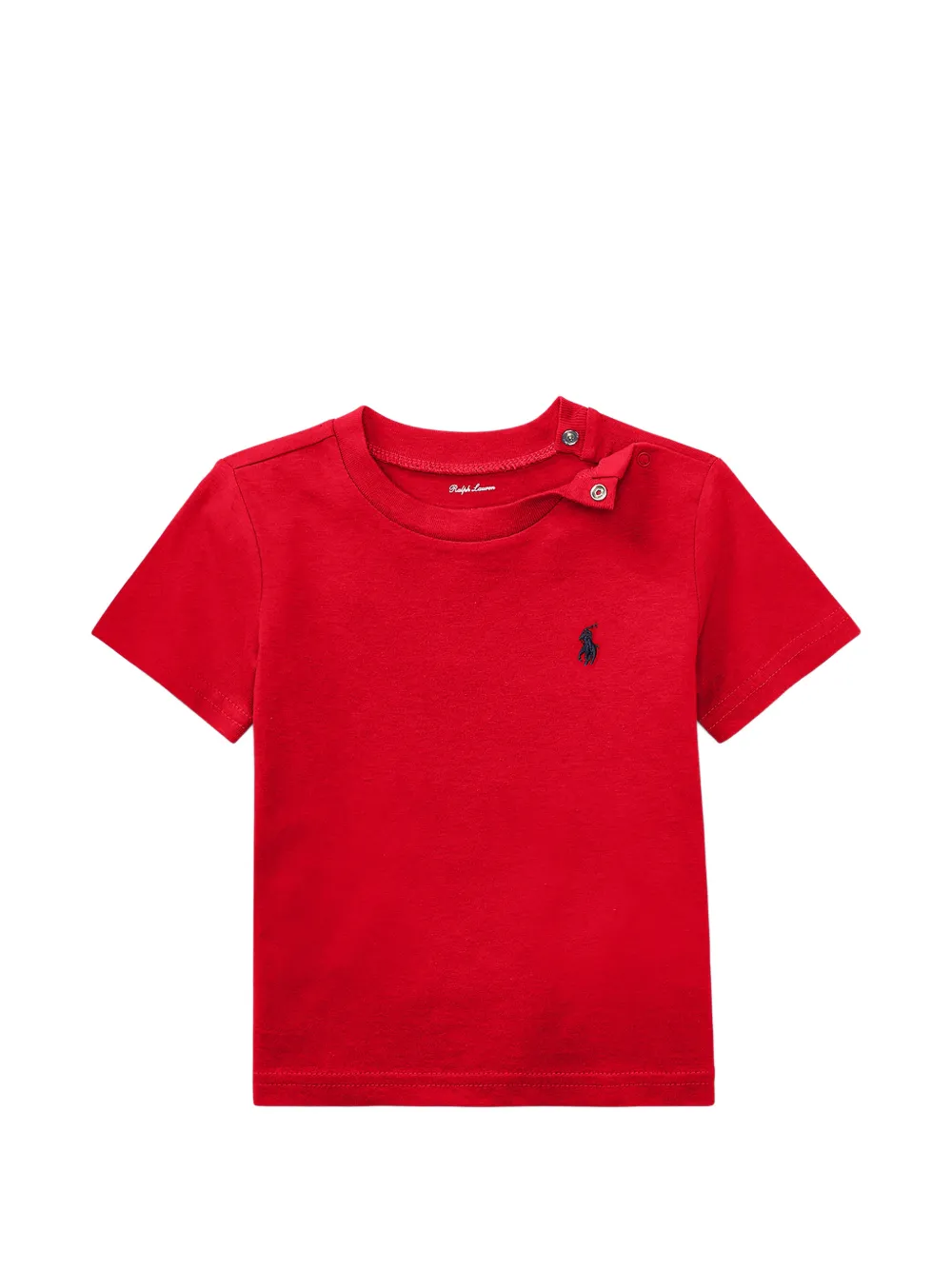 POLO RALPH LAUREN KIDS Pony-motif press-stud T-shirt - Red