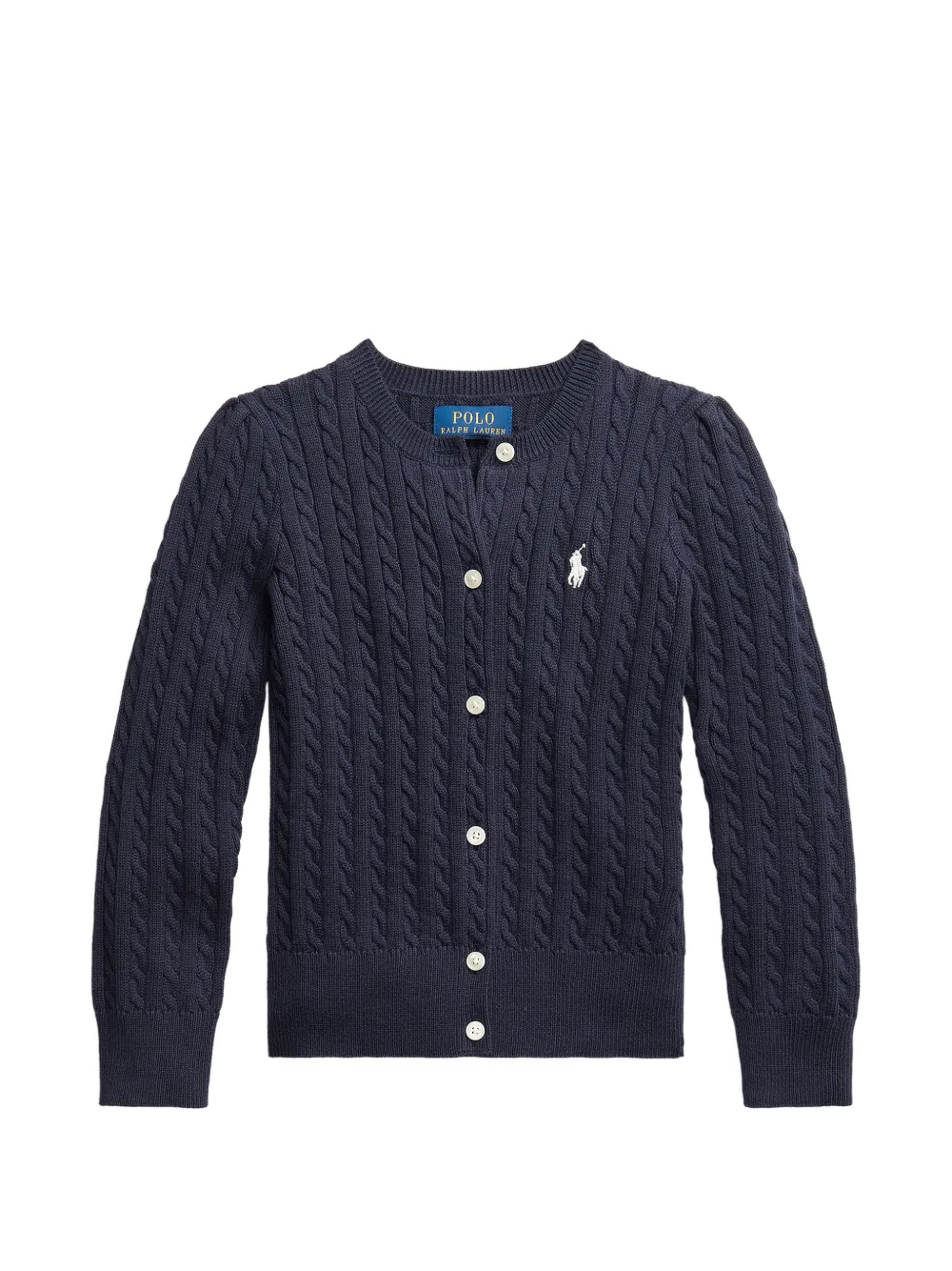 POLO RALPH LAUREN KIDS cable-knit cardigan - Blu