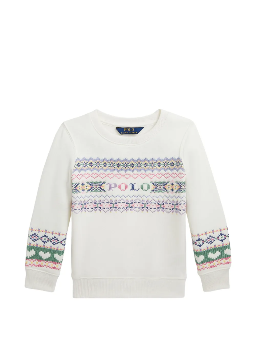 POLO RALPH LAUREN KIDS fair Isle-intarsia sweater - Bianco