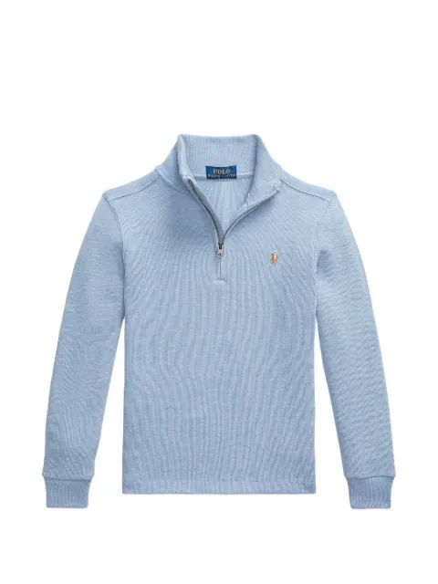 POLO RALPH LAUREN KIDS pull à col zippé et logo brodé