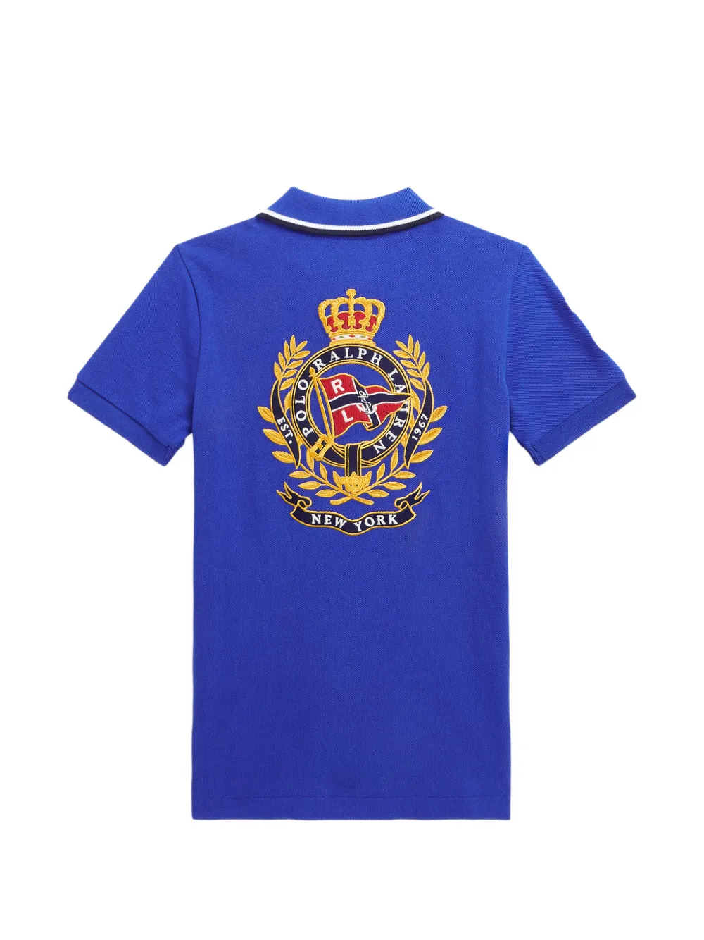 POLO RALPH LAUREN KIDS Poloshirt met geborduurd wapenschild Blauw