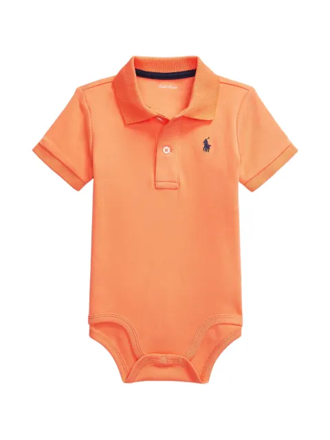POLO RALPH LAUREN KIDS body de piqué con logo bordado