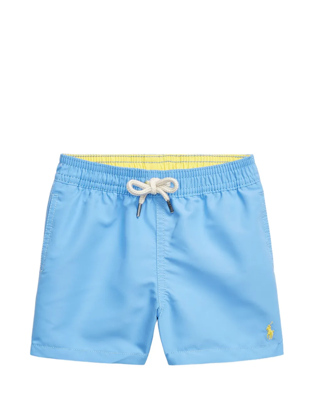 POLO RALPH LAUREN KIDS drawstring patch-pocket swim shorts - Blu