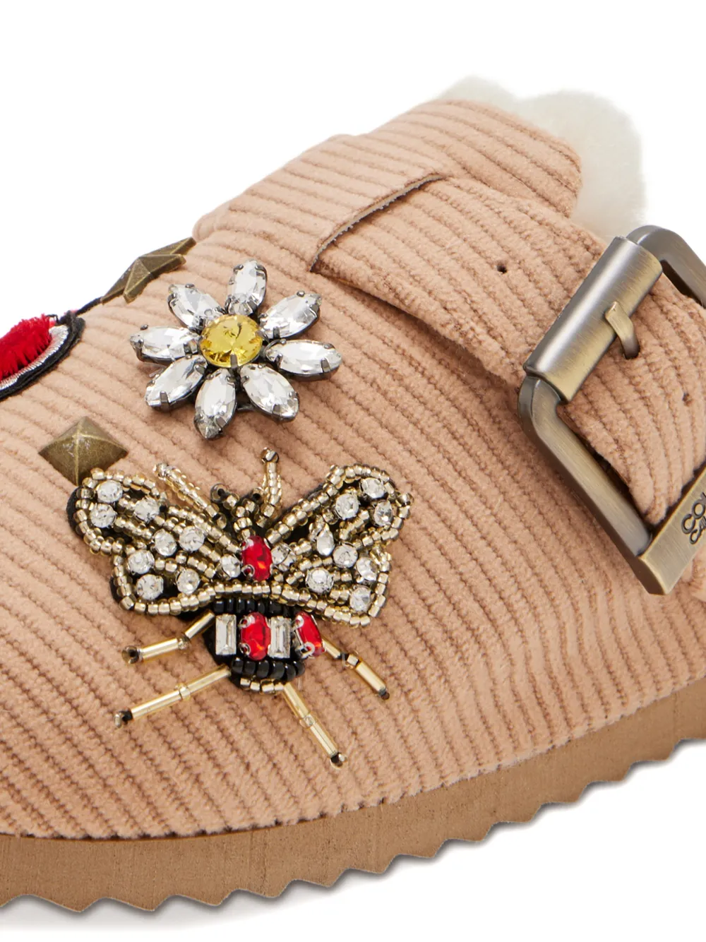 Colors Of California Slippers verfraaid met gesp Beige