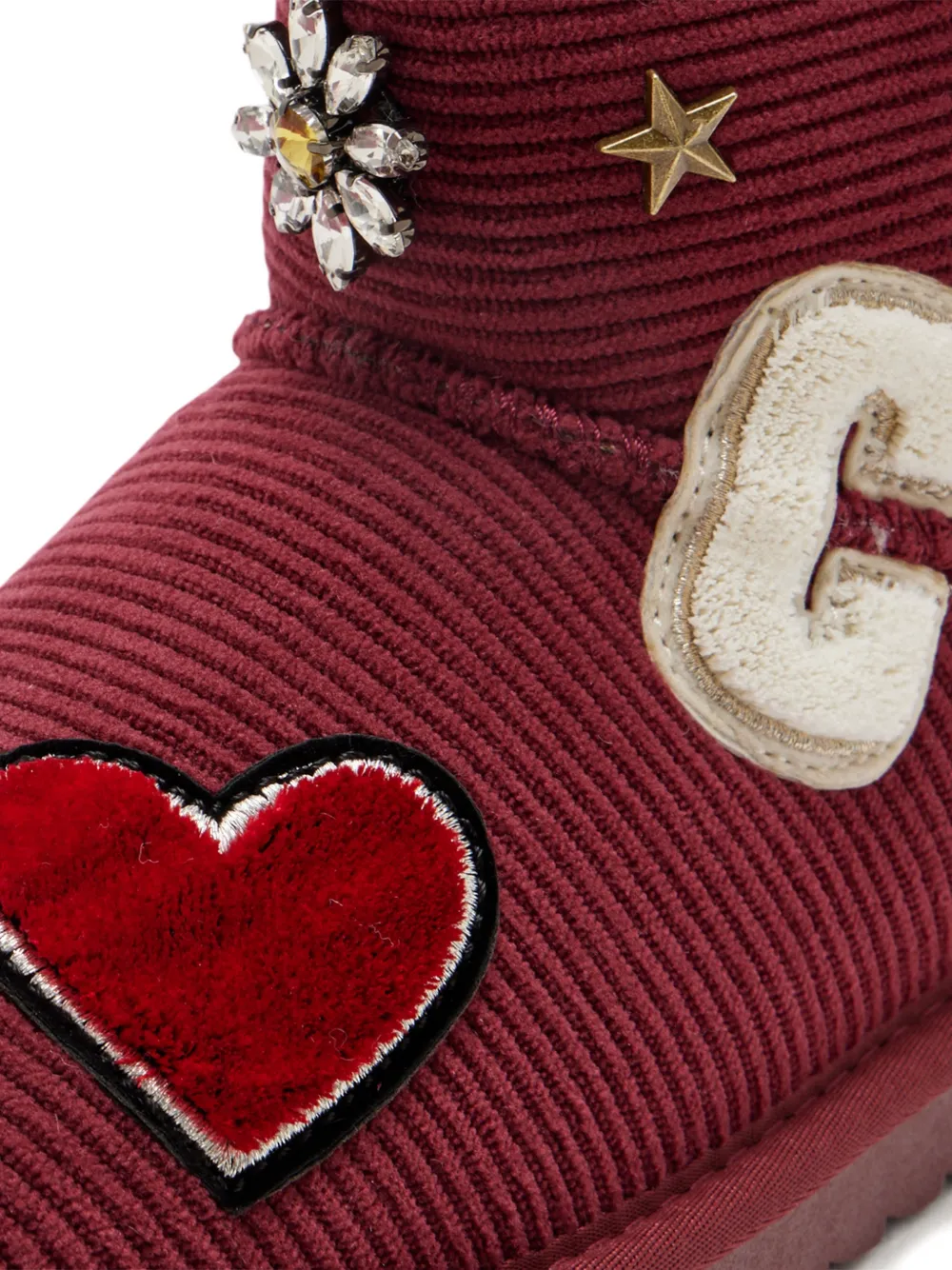 Colors Of California Kids Laarzen met hartapplicatie Rood