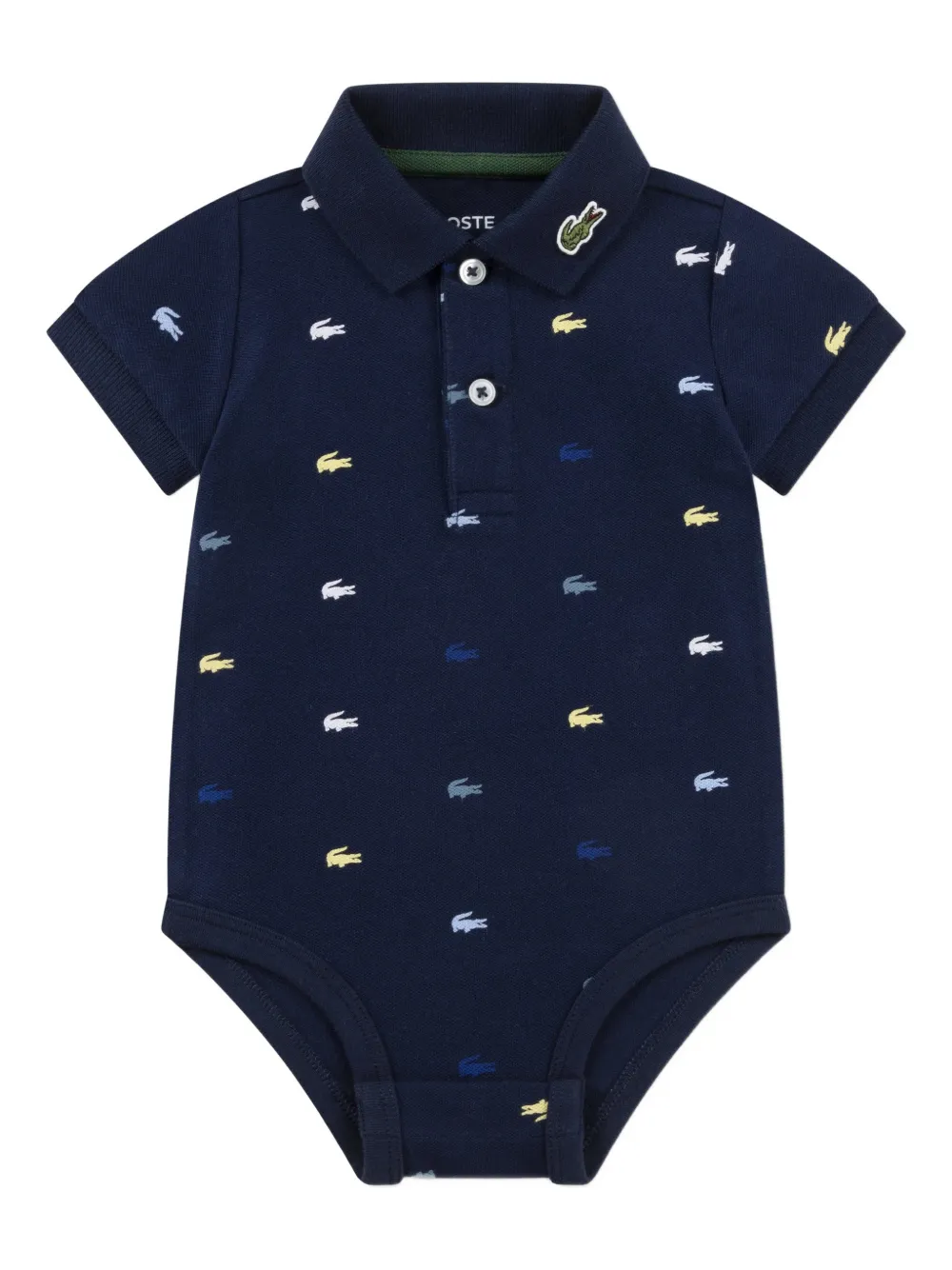 Lacoste Kids buttoned logo babywear - Blu