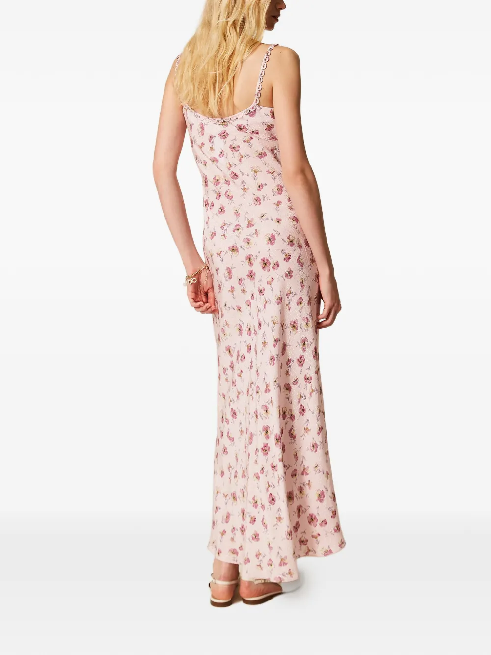 TWINSET Maxi-jurk met bloemenprint Roze