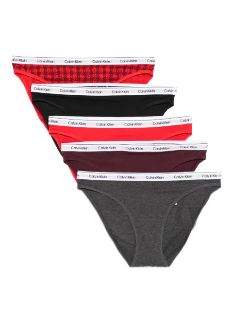 Calvin Klein logo-waistband briefs (pack of five)