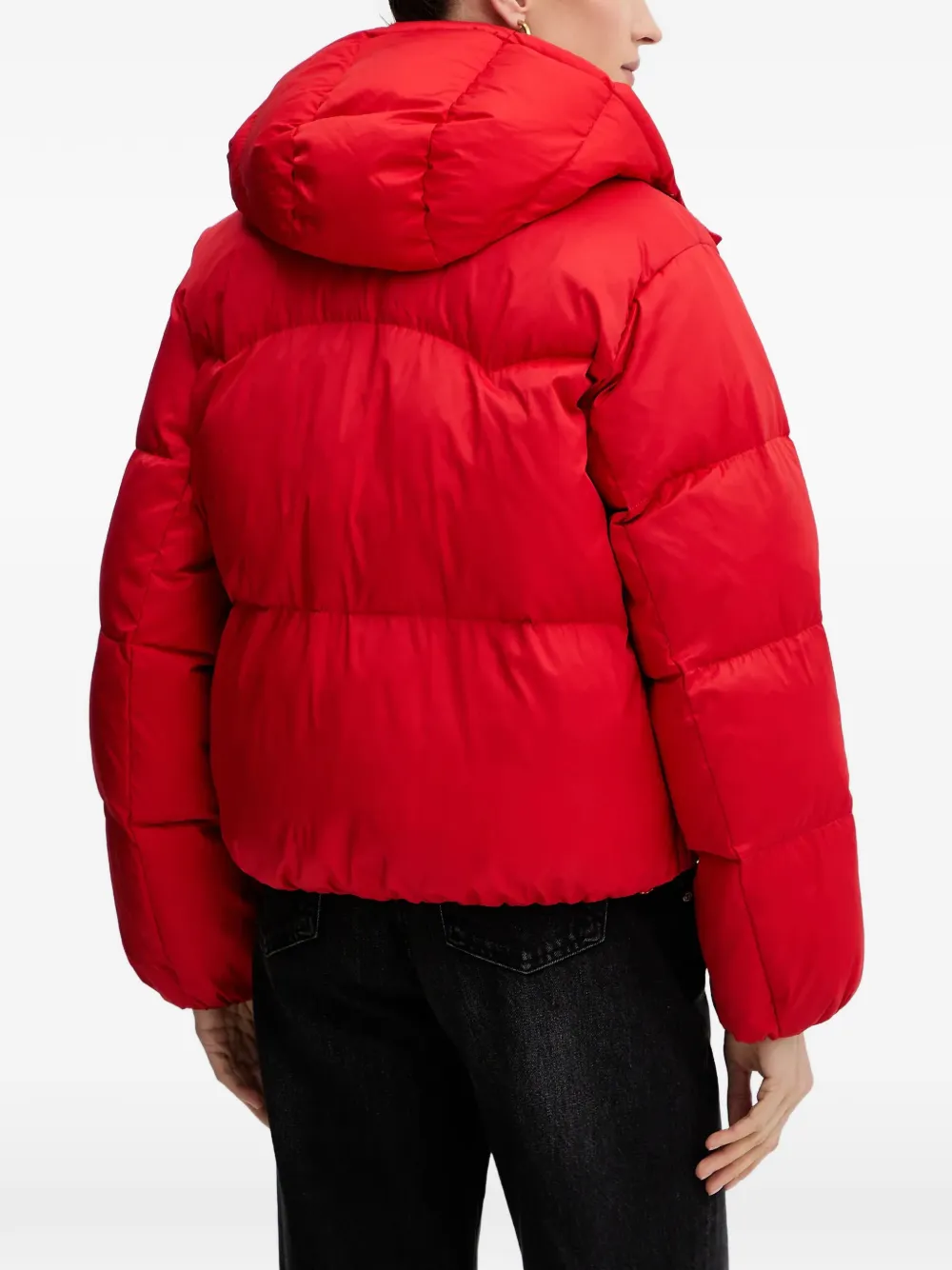  Levi's Hooded Puffer Jacket - Red 