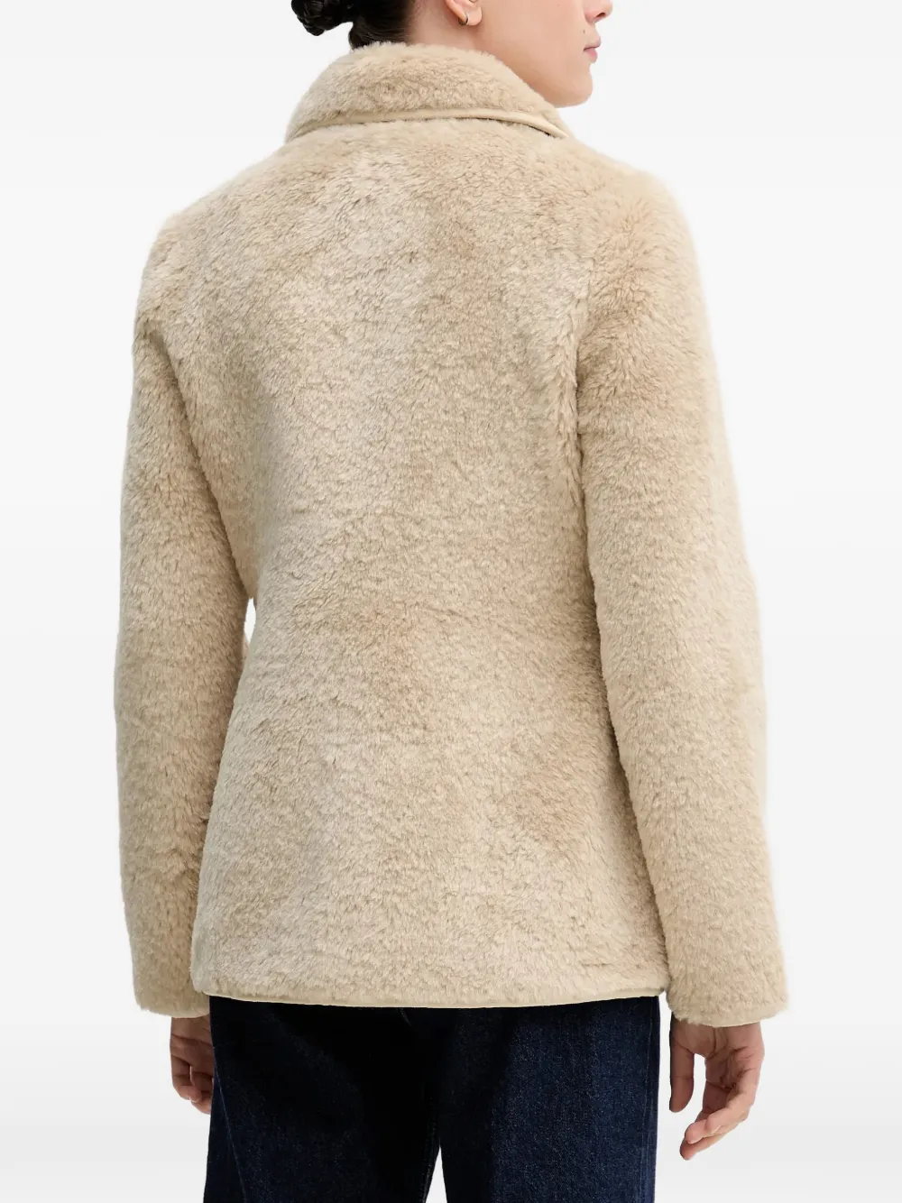  Hoss Intropia Rounded-collar Flap-pocket Jacket - Neutrals 