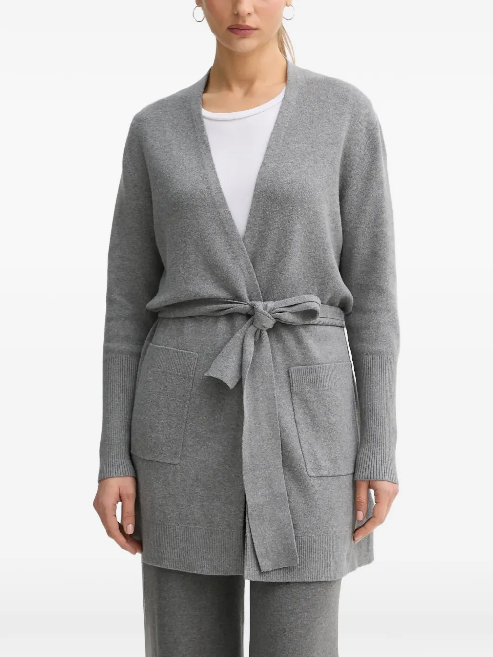 Joop! Kardi belted cardigan - Grigio