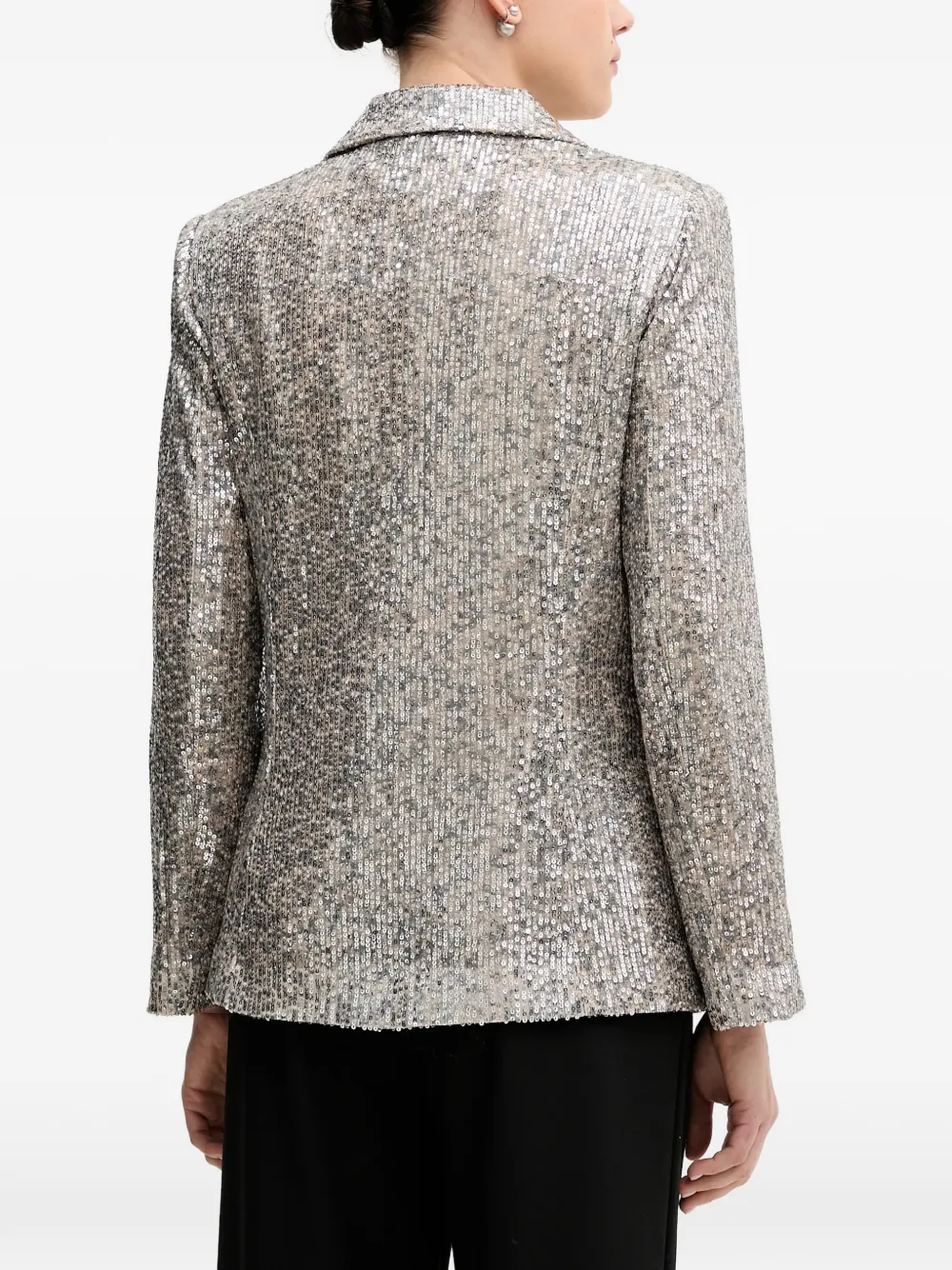  Hoss Intropia Emilia Sequin-embellished Blazer - Silver 