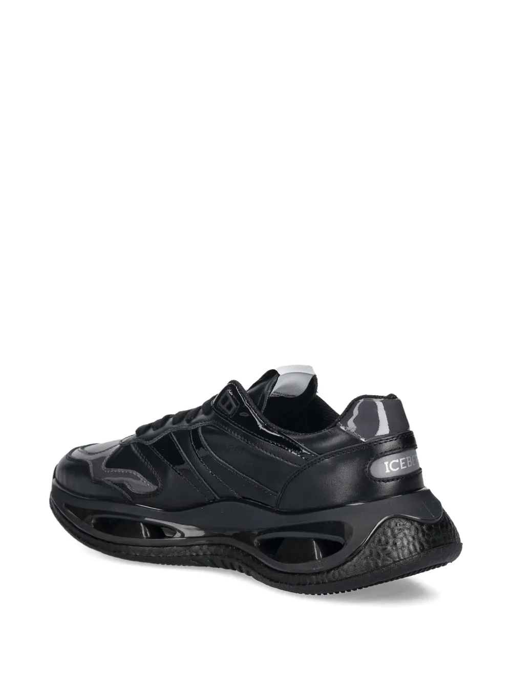 Iceberg logo-detail lace-up sneakers Zwart