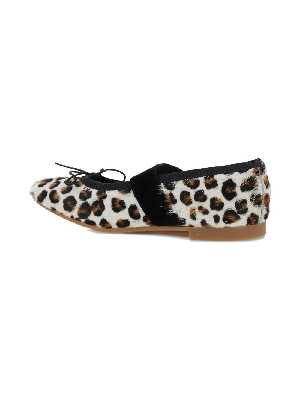 Pom D api Kids leopard adjustable strap ballerinas Beige