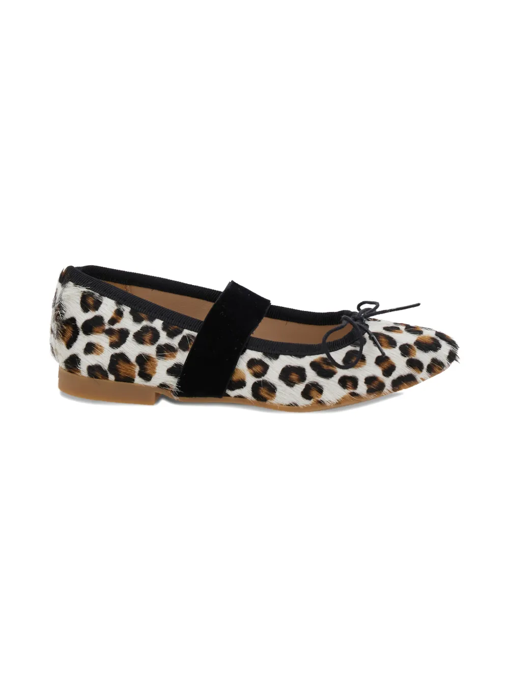 Pom D'api Kids leopard adjustable strap ballerinas - Beige