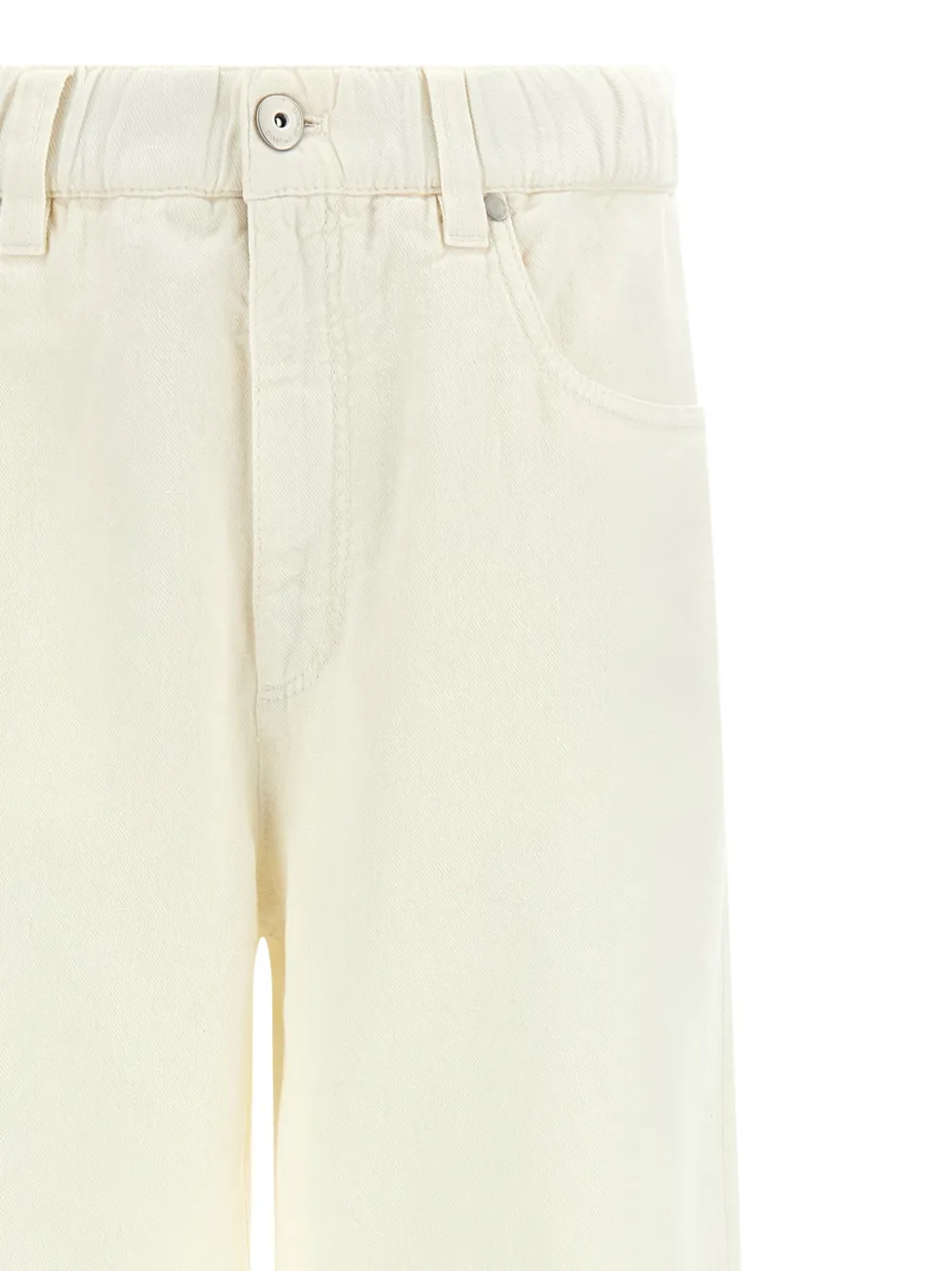 Brunello Cucinelli Broek met elastische taille Beige