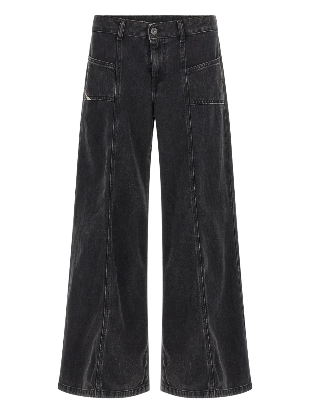 Diesel D-AKI front-pocket wide-leg jeans - Nero