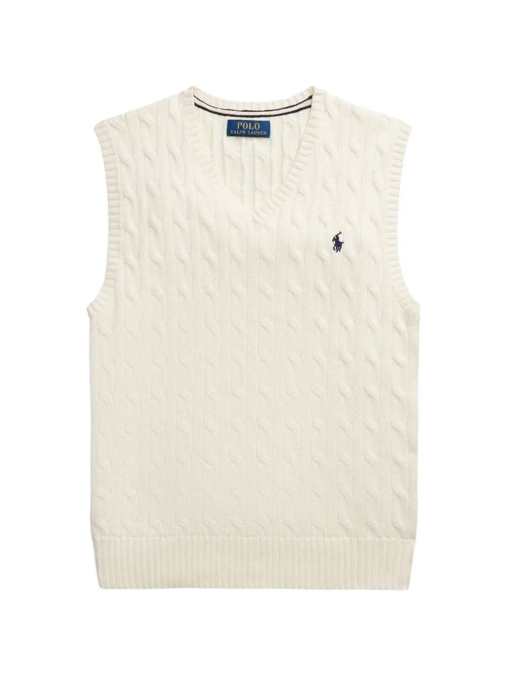 POLO RALPH LAUREN KIDS cable-knit vest - Toni neutri