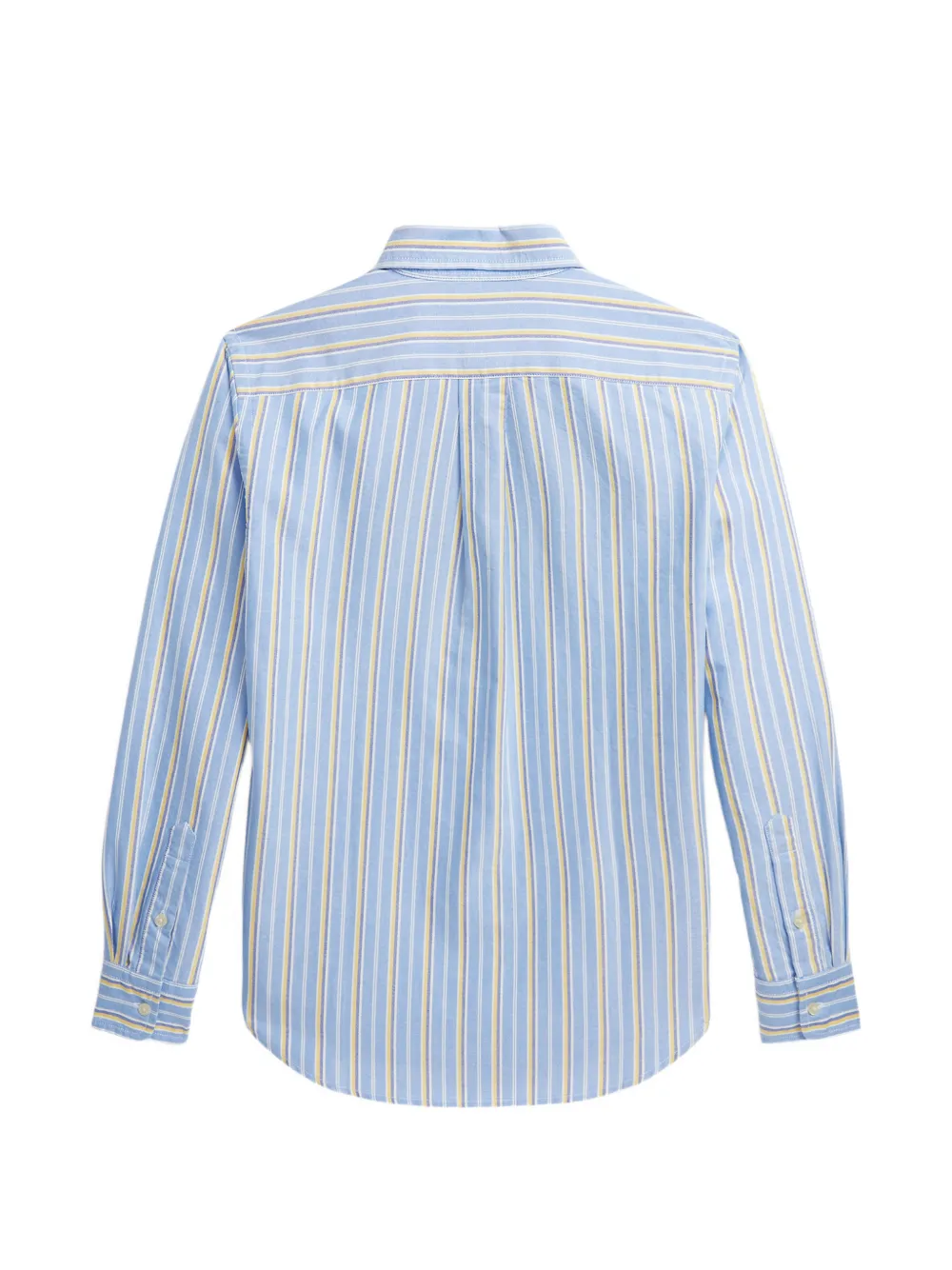 POLO RALPH LAUREN KIDS Overhemd met geborduurd logo en verticale streep Blauw