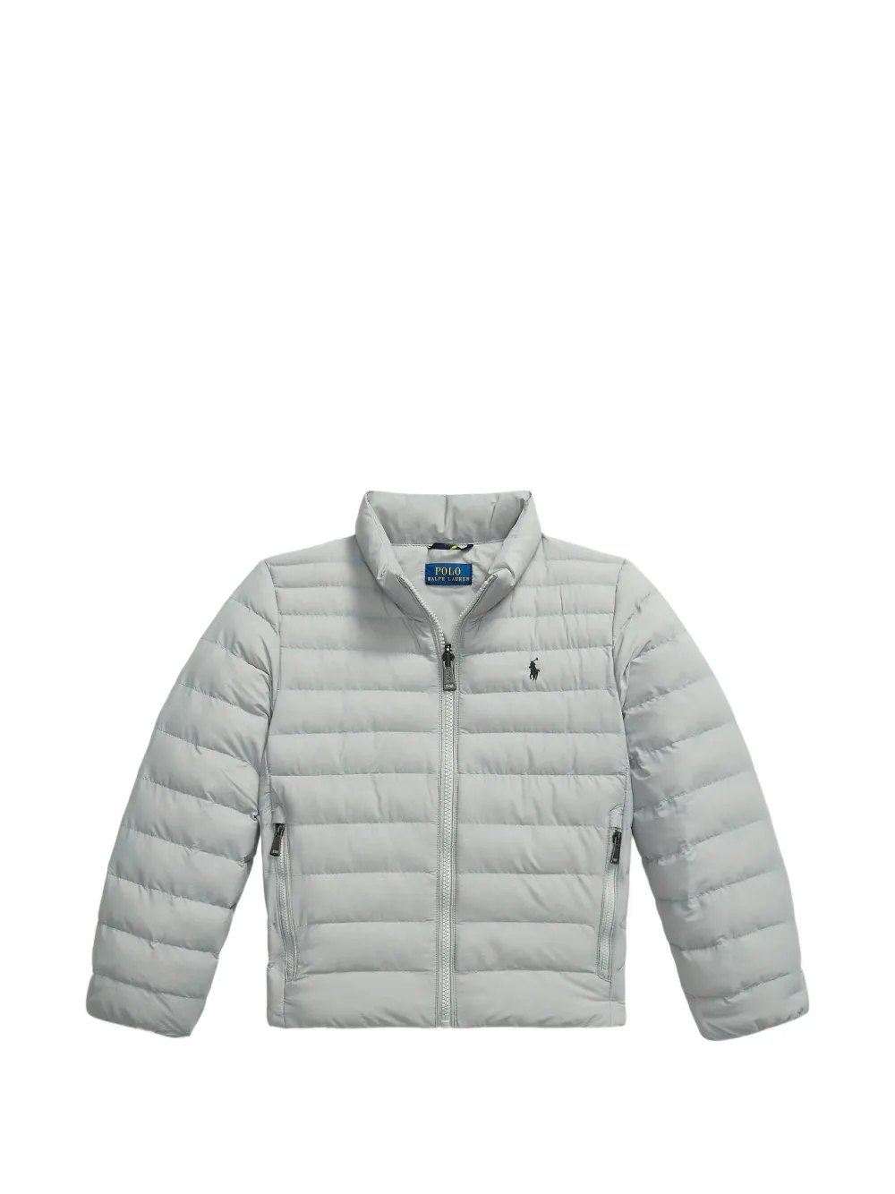 POLO RALPH LAUREN KIDS quilted logo-embroidered jacket - Grigio