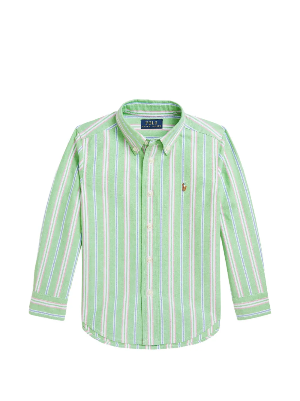 POLO RALPH LAUREN KIDS striped button-down shirt - Green