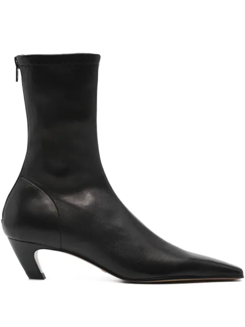 KHAITE square toe heeled boots