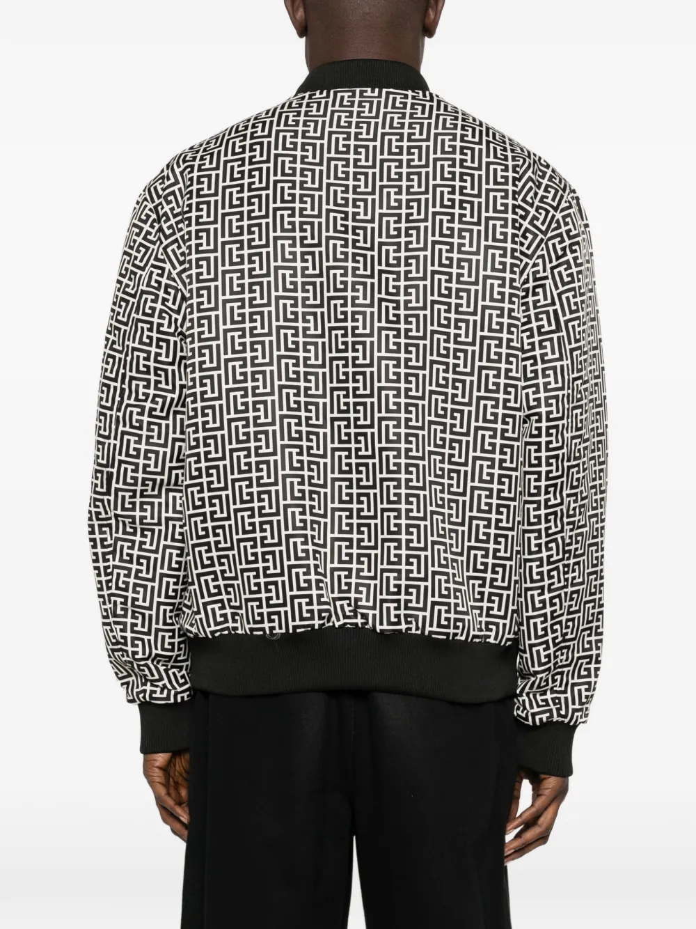 Balmain Omkeerbaar bomberjack met patroon Wit